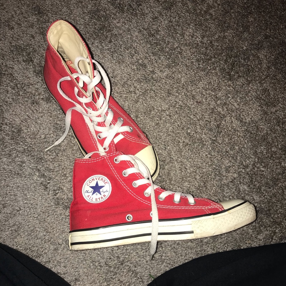 Red high top converse